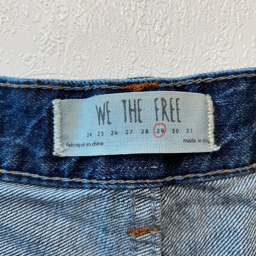 Free People We The Free Fields of Sun Butterfly Denim Shorts Size 29 Boho - Picture 4 of 10
